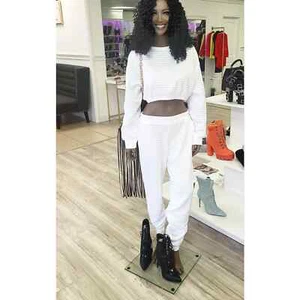 Cropped 2 Piece Pants Set With Pockets - Picture 1 of 7