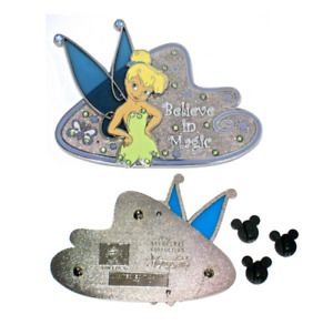 LE Disney JUMBO Pin ✿ Tinker Bell Tink BELIEVE IN MAGIC Stained Glass Butterfly