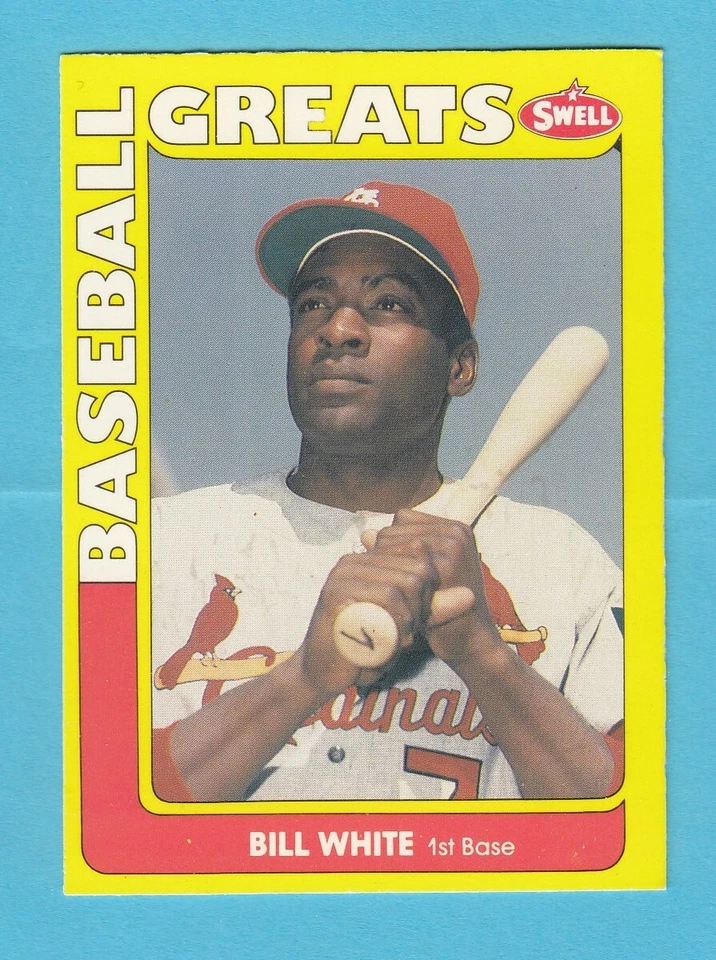 1990 Swell Baseball Greats # 96 Bill White-- St.Louis Cardinals - Image 1 of 1