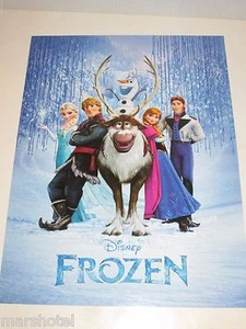 Disney Frozen Film 2-seitiges Mini-Poster 12"x16" alle Besetzung mit Sven & All in Snow - Bild 1 von 2