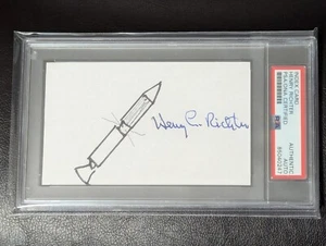Henry Richter Autógrafo PSA Dibujado a Mano Boceto Satelital NASA Propulsión a Chorro - Imagen 1 de 2