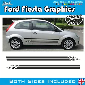 Ford Fiesta MK6 Compatible ST Zetec Rayas RS 3/5 Puertas Calcomanías Gráficas 019 - Imagen 1 de 5