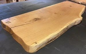 827 Eichenbrett Waschtischplatte Tischplatte Massiv 48mm x 38-48cm x 127-128cm - Bild 1 von 4