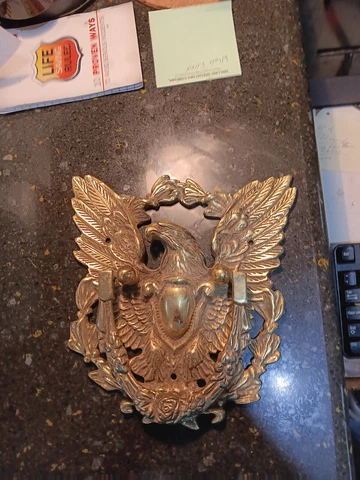 VINTAGE MASSIVE HEAVYWEIGHT SOLID BRASS AMERICAN EAGLE DOOR KNOCKER from japan Cover