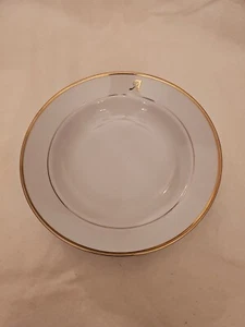 Vintage Pickard China White Gold Trimmed Monogrammed "A" Soup Bowl - Picture 1 of 2