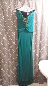 Badgley Mischka Teal Green Evening Gown *Size 8 - Picture 1 of 2
