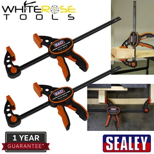 Sealey Quick Bar Clamp 300mm - 2pc Set Heavy Duty Spreader Carbon Steel - Picture 1 of 8