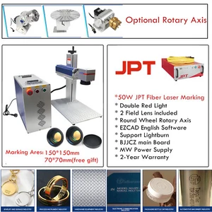 JPT 50W Faserlaser Metallgraviermaschine kommerzielle Gravierausrüstung EzCad2 - Bild 1 von 14