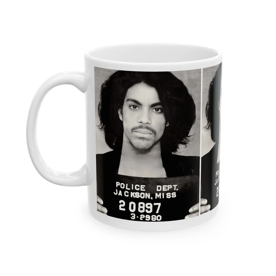 Prince Mugshot Coffee Mug 11oz | Magnificent 1980 Mississippi Mug Shot | NEW  - Image 1 of 1