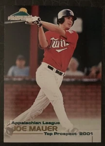 Tarjeta de novato Joe Mauer 2001 Grandstand Appalaches LG Elizabethton gemelos (5853) - Imagen 1 de 2
