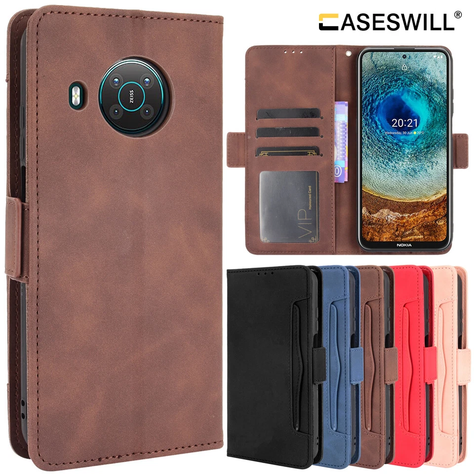 For Nokia X100 X10 X20 G300 G11 G21 G10 C21 G50 Leather Wallet Flip Stand Case  - Image 1 of 4