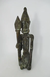 Alte Afrika Krieger Metall Bronze Skulptur Statuette Figur Dogon - Bild 1 von 8