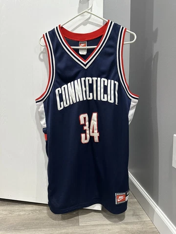 VINTAGE NIKE AUTHENTIC UCONN HUSKIES RAY ALLEN BASKETBALL JERSEY SIZE 48 Cover
