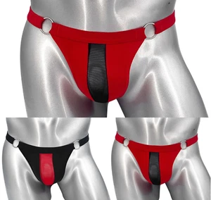 Men Xmas Underwear Thong String Penis See through Sexy Husband Boyfriend Undies - Picture 1 of 30