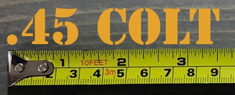 .45 Colt Sticker Decal 3.5" Ammo Can Box Label Yellow Ammunition Case ACP - Image 1 of 1