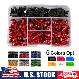 155pcs CNC Fairing Bolts Kit Fastener Clips Screw for Honda CBR125R/600F4i M5/M6 - Picture 1 of 17