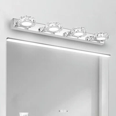 LED Vanity Bathroom Light Toilet Mirror Front Lamp Acrylic+Crystal Wall Lights - Image 1 of 4