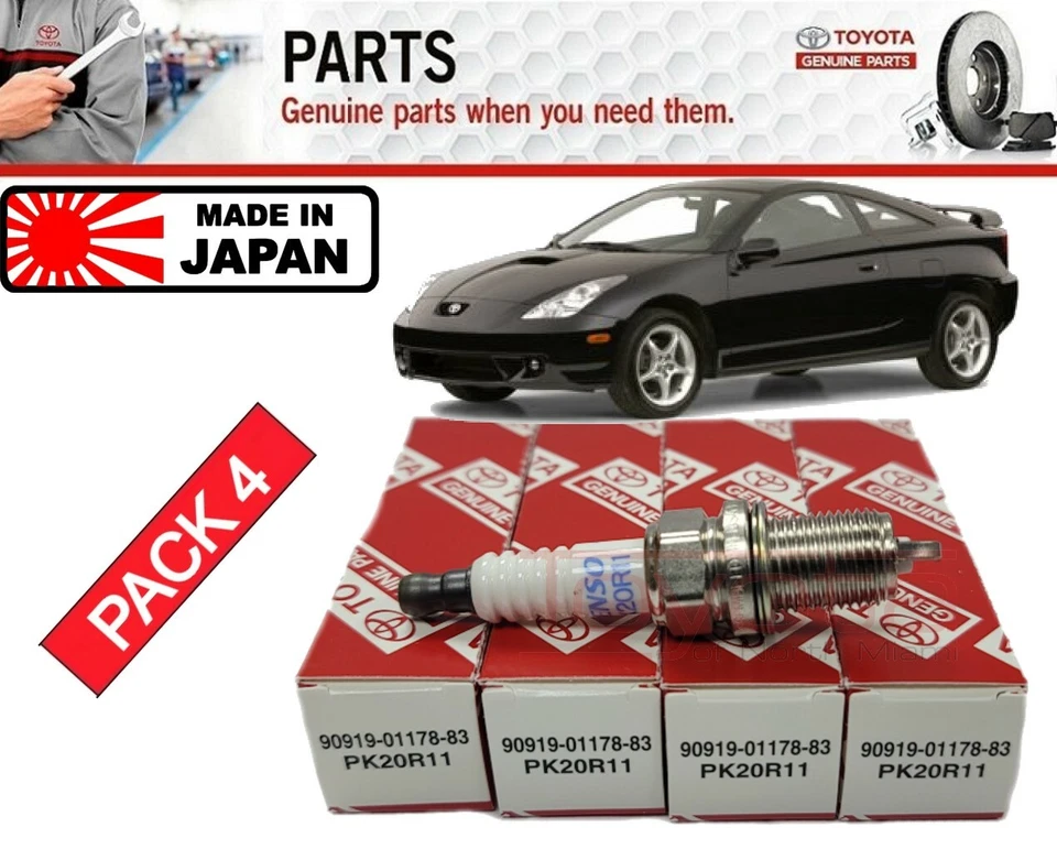 2000-2005 TOYOTA CELICA - SPARK PLUG  PK20R11 SET 4 - Image 1 of 1