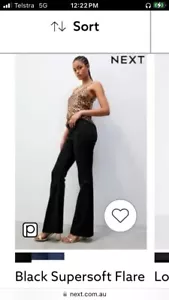 Flare Jeans Black 16 Tall - Picture 1 of 20