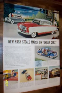1955 55 Nash e Nash Healey annuncio auto grande mag con caratteristiche - Foto 1 di 1