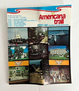 Vintage 1981 Americana Trail Urlaub Führer Sehenswürdigkeiten Hotels Restaurants Geschäfte MA CT RI - Bild 1 von 15