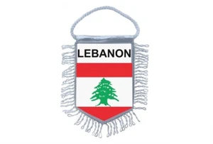 Bandiera bandierina auto Gagliardetto nazioni libano libanese - Imagen 1 de 1