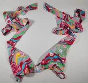 Tiger Mist Dash Crop Floral Top TIE BACK STRAP DESIGN Womens Size Medium NEW NWT - Picture 1 of 10
