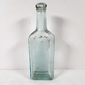 Vintage Chas Fletcher's Castoria Aqua Glass Embossed Medicine Bottle 1923 - Picture 1 of 8