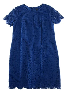 Ann Taylor dunkelblau Cut-Out Kurzarm Tunika Etuikleid Bleistiftkleid 10 - Bild 1 von 4