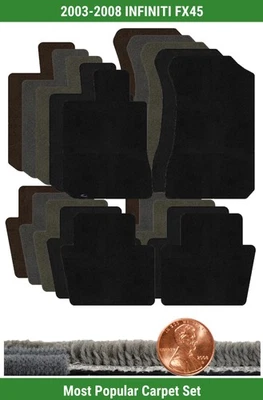 Juego de alfombrillas Lloyd Custom Ultimat para Infiniti FX45 2003-2008 (4 piezas) #T1Q Foto 1 de 4