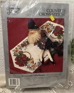 Vtg NIP Candamar Designs Something Special #50673 Instruments Table Runner Xmas - Picture 1 of 8