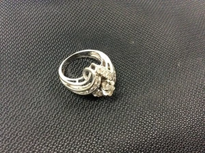 Diamond Ring 4.35DWT 14K-W/G, 1-Marquise cut Diamond 0.30CTW, 20-Round Briliant - Picture 1 of 12