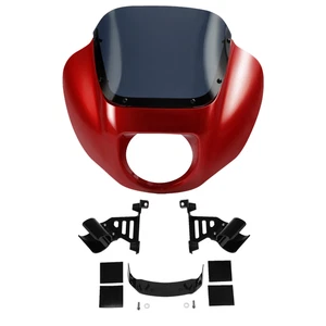 Headlight Fairing &Bracket Fit For Harley Softail Standard FXST 18-Up Wicked Red - Picture 1 of 8