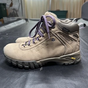 Vasque Talus Mid Hiking Boots Ultra Dry Vibram Soles Brown Women’s Size 8 - 950 - Picture 1 of 13