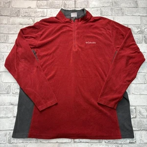 Pullover Columbia Rojo Gris Cuarto Cremallera Polar XXL Exterior - Imagen 1 de 6