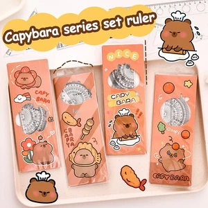 1Set Cartoon Capybara Ruler Set Multifunctional Measuring Tools School Suppl _dy - Picture 1 of 6