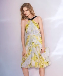 100% Silk Lined Dress Size L 10- 12 Limited Edition Used Once RP £240 - Picture 1 of 15
