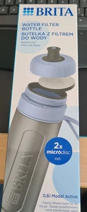 BRITA iSports Water Filter Bottle Active Light Blue 600ml Incl. 2x Micro Discs - Picture 1 of 5