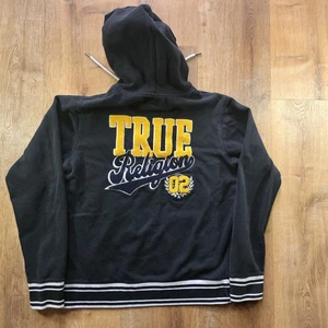 Sudadera con Capucha True Religion Para Hombre M Negra Dorada 20 Parches Pullover Bordado Logo Retro - Imagen 1 de 6