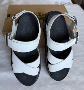 Sandali Dr. Martens donna Voss ll idro pelle cinturino incrociato bianco taglia 7 - Foto 1 di 8