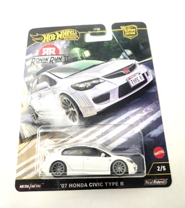 Honda Civic Type R blanco 2/5 - 2025 Pop Culture: Ronin Run II Hot Wheels ’07 - Imagen 1 de 2