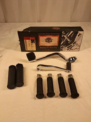 Harley Davidson OEM Billet Style Rear Brake Lever 42636-00 95 later FXDWG Chrome - Image 1 of 4