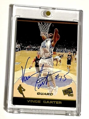 1998 Press Pass Vince Carter Rookie Autograph SP BRIGHT Blue Auto UNC RC 💎 - Image 1 of 3