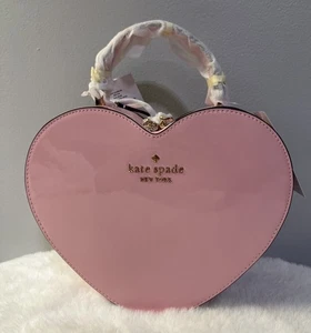 Nuova borsa Kate Spade Love Shack cuore tracolla manico superiore rosa tè rosa - Foto 1 di 11