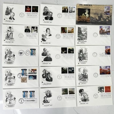 15 First Day of Issue Postal Covers Historic FDC 1996-98 Culture Lot #19 - Image 1 of 4