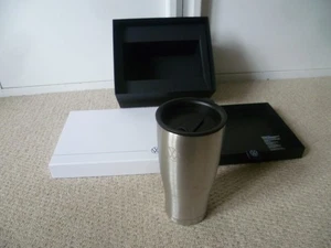 Volkswagen Thermo Mug Travel Flask Coffee Cup Gift VW Golf Amarok ID Polo Passat - Picture 1 of 4