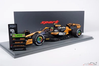 McLaren MCL38 - Lando Norris (2024), Velo conversion MiamiGP, 1:18 Spark, 18S986 - Image 1 of 4