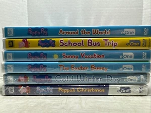 Peppa Pig 6 CD Set School Bus Trip, Sunny Vacation, The Easter Bunny & More - Picture 1 of 14