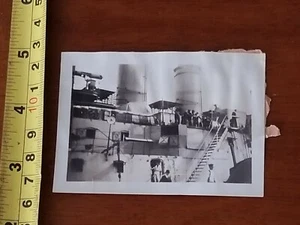 RARE OLD VINTAGE PHOTO MILITARY TRAINING VESSEL SHIP - Picture 1 of 2