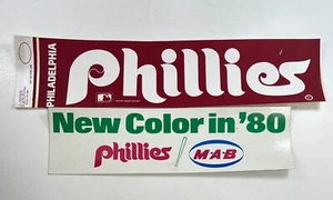 Lote de 2 pegatinas parachoques Philadelphia Phillies SLF5 - Imagen 1 de 2